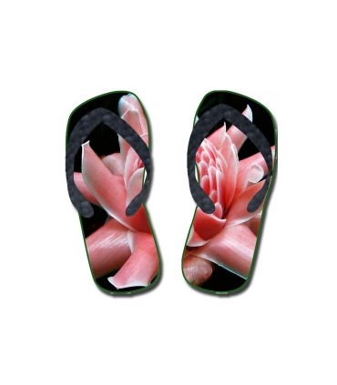tongs originales pour la femme fleurs roses