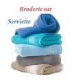 Serviette de toilette brodée