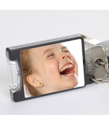 porte clé avec photo, photo insérée dans un porte clé en cad