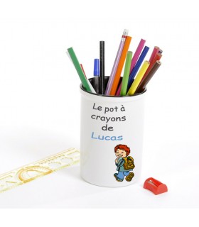 pot à crayons personnalisé avec une photo