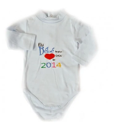 body fait main brodé, bébé