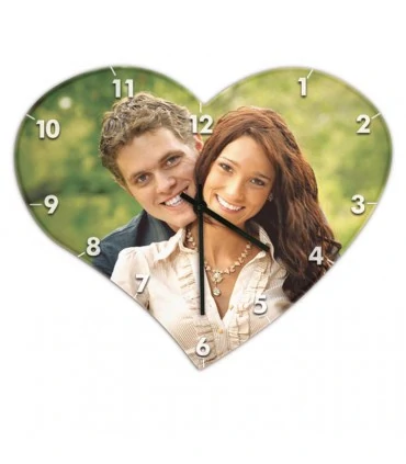 horloge en forme de coeur personnalisée photo