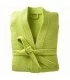 broderie sur un peignoir de bain en coton vert