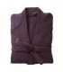 broderie sur un peignoir de bain en coton chocolat