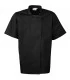 veste  cuisinier brodée noire