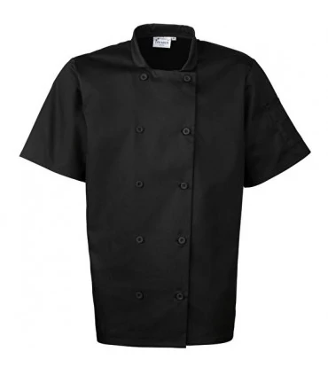 veste  cuisinier brodée noire