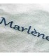 broderie serviette et drap de bain gris