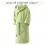 Peignoir brodé enfant vert