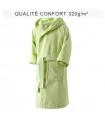 Peignoir brodé enfant vert