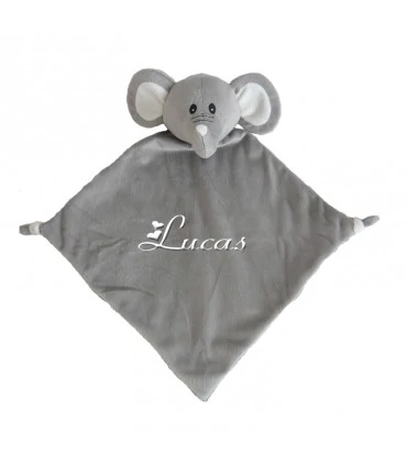 broderie sur un doudou elephant