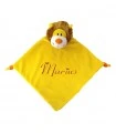 Doudou brodé peluche lion