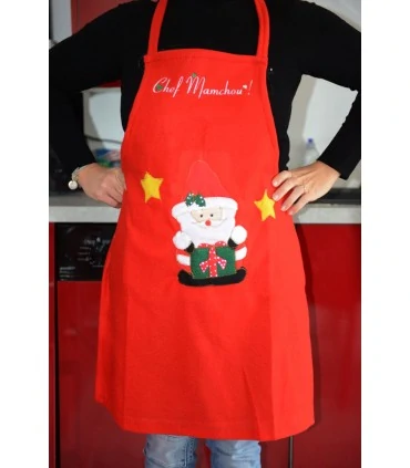 tablier de cuisine brodé pour noel