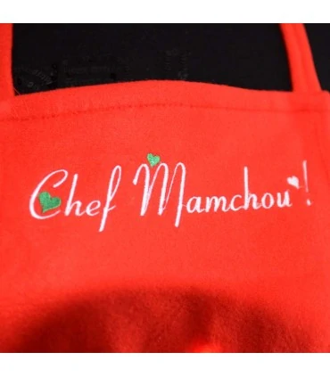 broderie sur tablier de cuisine pour noel
