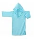 Poncho enfant brodé bleu azur
