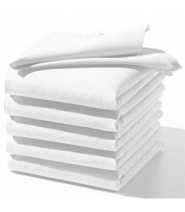 serviette de table brodée nouvel an blanche