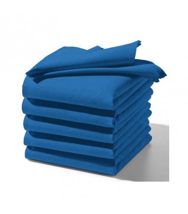 serviette de table brodée nouvel an bleue