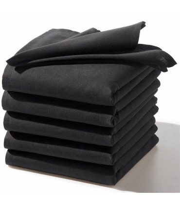 serviette de table cantine noire 
