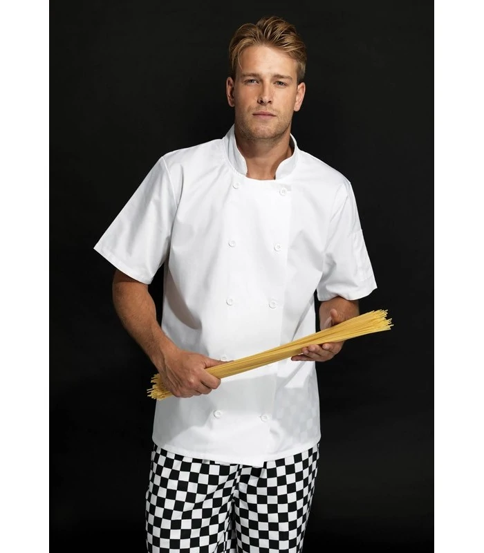 Tablier de cuisinier chef manches courtes