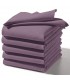 serviette brodee violet