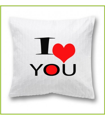 coussin design I love you