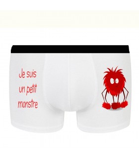 boxer homme monstre rouge