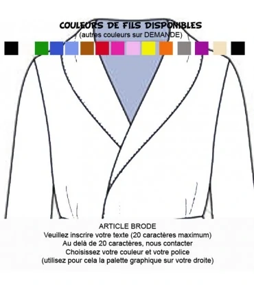 broderie sur peignoir enfant