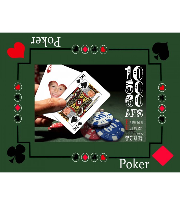 Tapis de poker pour jouer entre amis au jeu du poker personn