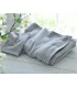 Serviette brodée gris