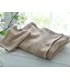 Serviette brodée taupe
