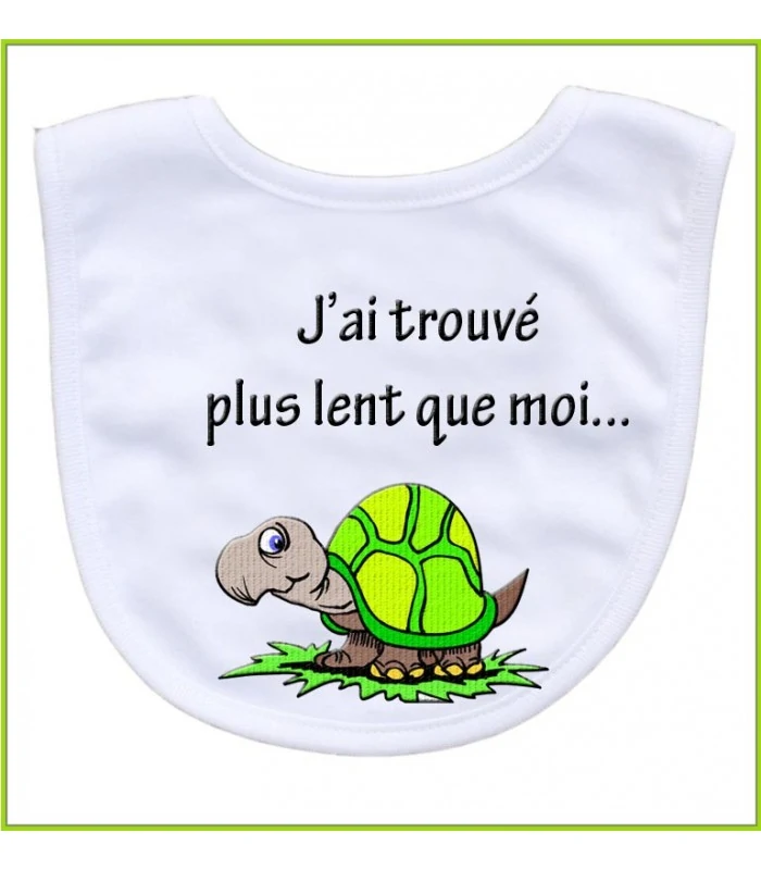 Bavoir rigolo tortue