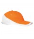 Casquette racing brodée sport orange et blanche