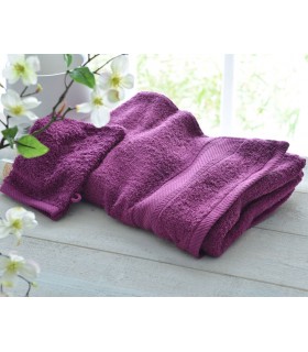 Linge de toilette, éponge de grande qualité brodé couleur au choix