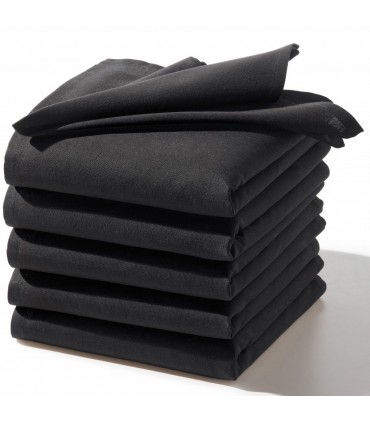 serviette avec une broderie personnalisée noire