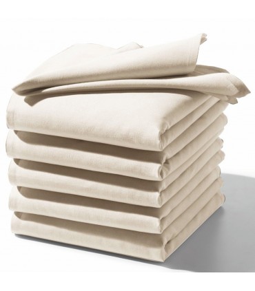 serviette avec une broderie personnalisée beige