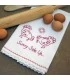 Serviette table brodée