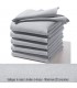 serviette de table brodée enfant gris