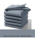 serviette de table brodée enfant gris foncé