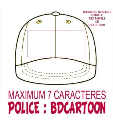 Casquette brodée prénom garçon