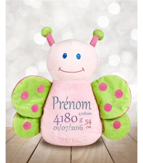 Coccinelle peluche brodée