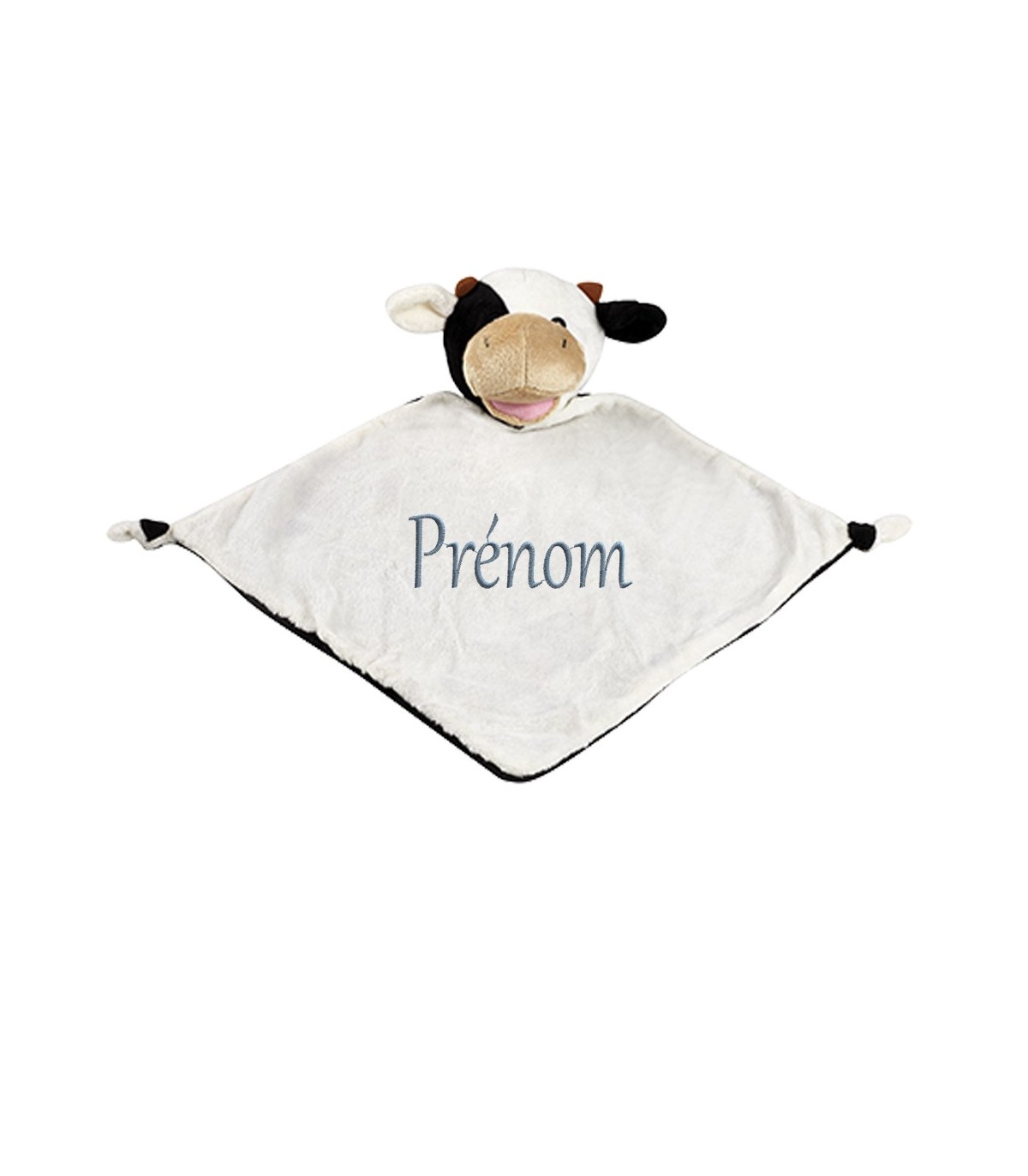 Doudou Personnalisé Bébé Gaosh Avec Prénom Brodé - Couverture Peluche 27x27 Cm, Anneau De Dentition - Choix De 6 Motifs Animaux