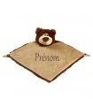 Doudou brodé ours brun