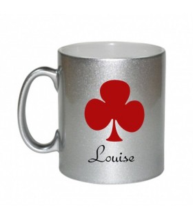 Mug argent personnalisé