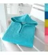 Poncho enfant brodé turquoise