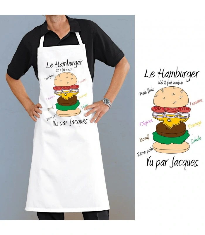 Tablier cuisine le hamburger