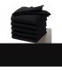 broderie sur serviette de table noire