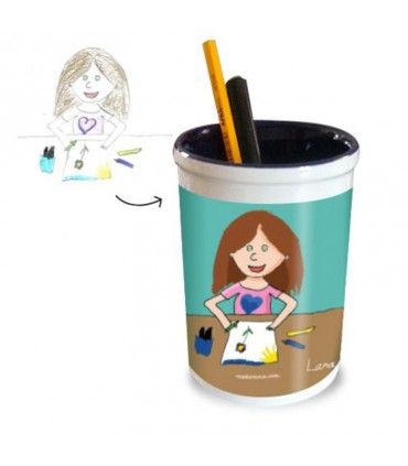 Le pot crayons dessin enfant