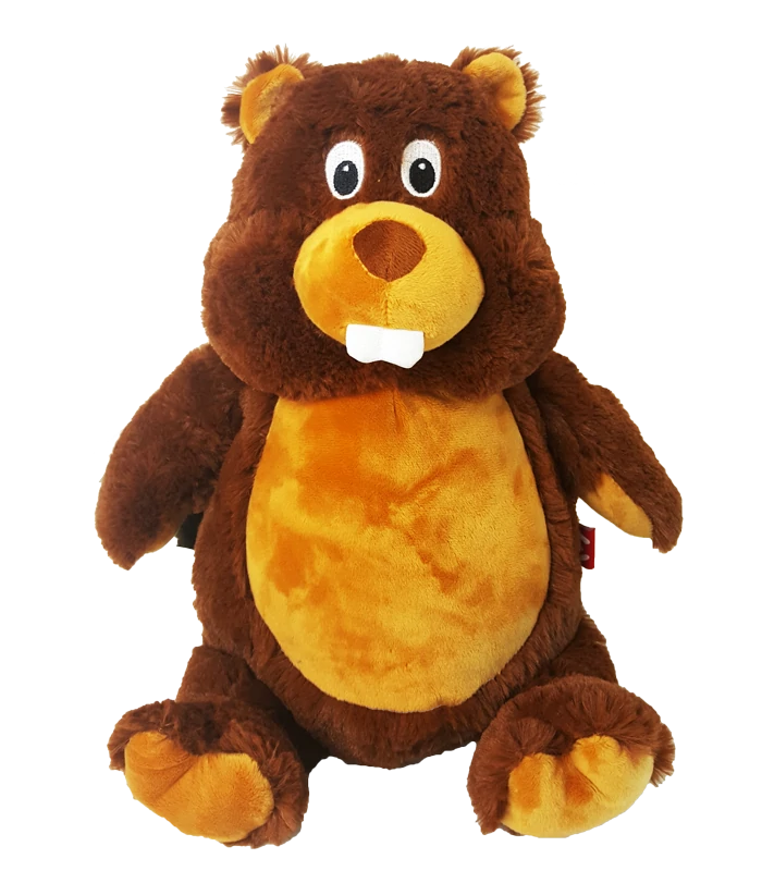 Peluche castor brodé avec prénom enfant