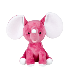 Éléphant rose peluche enfant broderie prénom