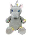 Licorne grise brodée