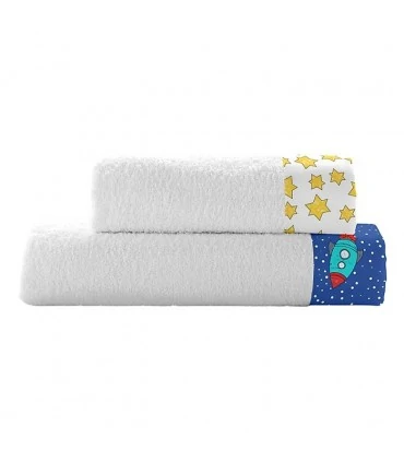 Serviette planètes brodée